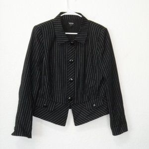 Worth New York Wool Blend Black Blazer Size 14